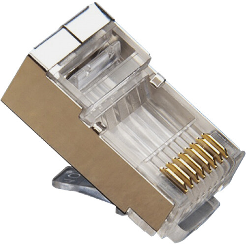 Platinum Tools RJ45 Shielded Crimp-On Ethernet Connector (Tray of 100)