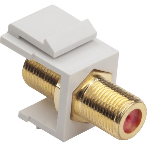 Platinum Tools Keystone F-Type 3 GHz Jack (White 50-Pack)