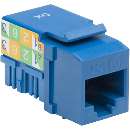 Lynn ProFit Cat 6 Keystone Jack (Blue 25-Pack)