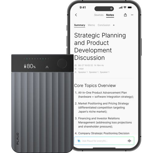 PLAUD AI Plaud Note Pro AI-Powered Transcriber (Black)