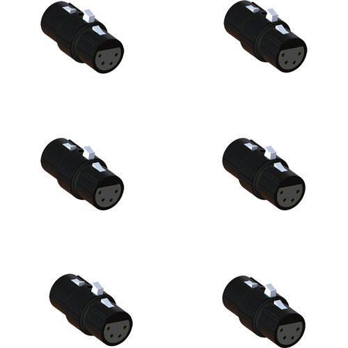 Pliant Technologies 4-Pin Female to 4-Pin Female FleXLR-44 Gender Adapter (6-Pack)