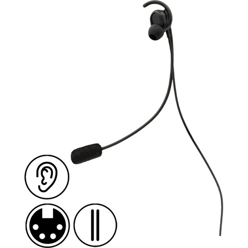 Pliant Technologies Universal Fit In-Ear Headset with 4-Pin Female XLR Connector for Crewcom Full-Size Radio Packs