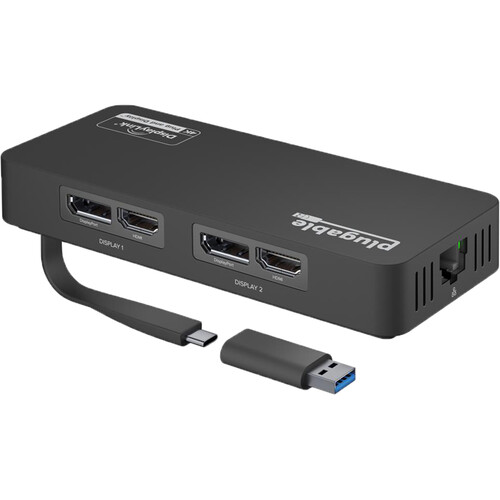 Plugable USB-C & USB-A to Dual HDMI/Disp