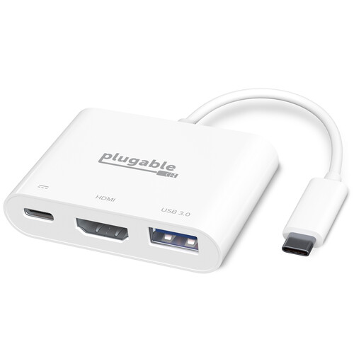 Plugable USB 3.1 Gen 2 Type-C Mini Dock with HDMI USB 3.0 & Pass-Through Charging
