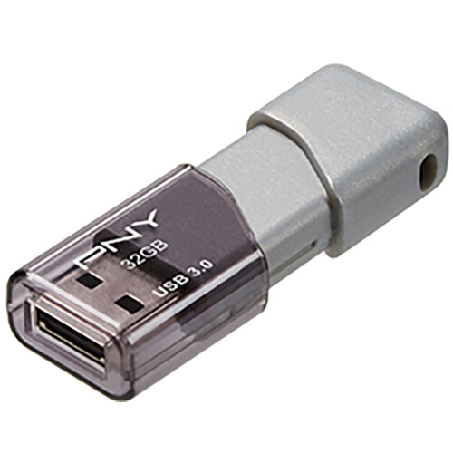 PNY 32GB Turbo Attach 3 USB 3.0 Flash Drive (10-Pack&nbspGray)
