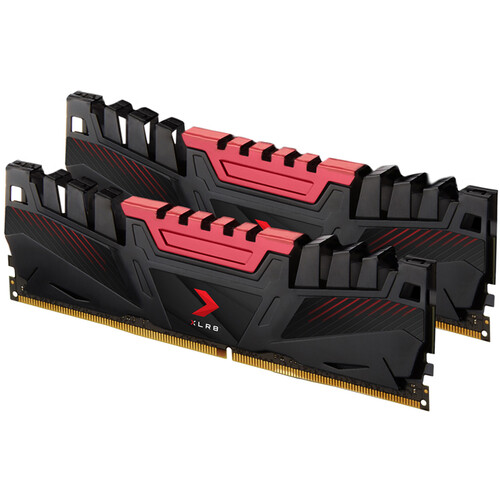 PNY 16GB XLR8 DDR4 3200 MHz Gaming Desktop Memory Kit (2 x 8GB Black)