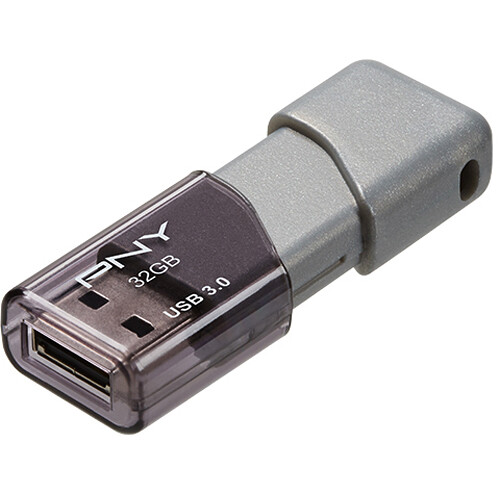 PNY 32GB Turbo Attach 3 USB 3.0 Flash Drive (5-Pack&nbspGray)