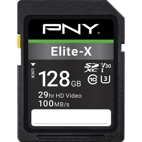 PNY 128GB Elite-X UHS-I SDXC Memory Card