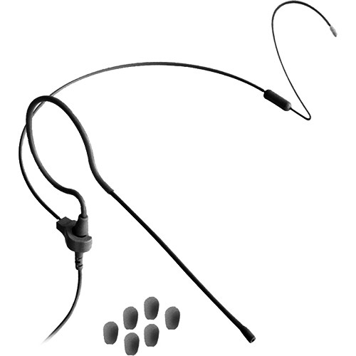 Point Source Audio CO-6-KIT-TX-BL Compatible with Telex, Bendable Boom Condenser Earset Microphone 4-Pin Mini Connector, Black