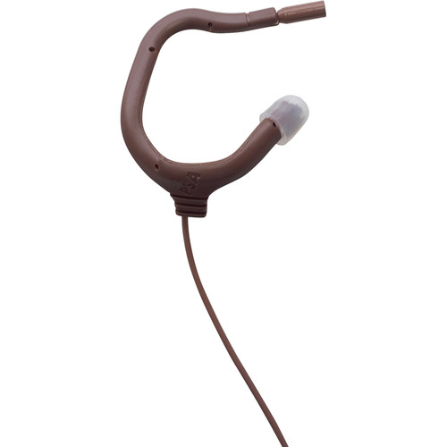 Point Source Audio EO-8WL EMBRACE Omnidirectional Earmount Lavalier Microphone with Locking TA4F X-Connector for MiPro Wireless Transmitters (Brown)