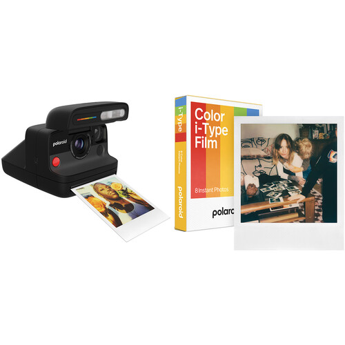 Polaroid Flip Instant Camera Color Starter Set (Black 8 Exposures)