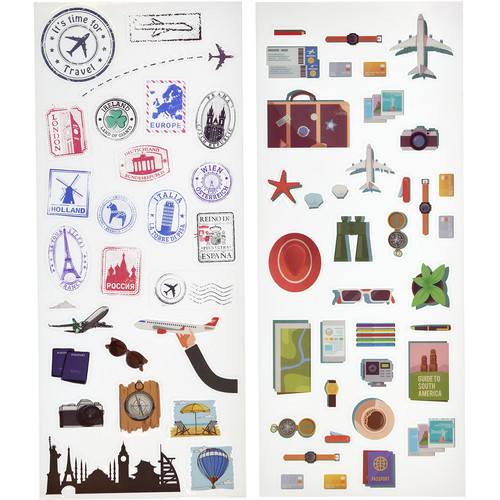 Polaroid Scrapbook Stickers (Travel) PL2X3STRAVEL B&H Photo Video