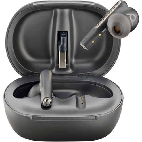 Poly Voyager Free 60+ UC Earbuds (Carbon Black Microsoft Teams Certified)