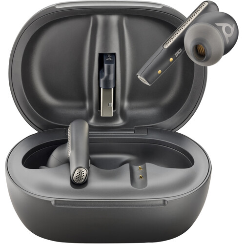 Poly Voyager Free 60+ UC Earbuds (Carbon Black Microsoft Teams Certified)