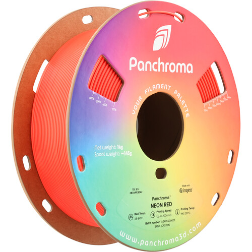 Polymaker Panchroma Neon PLA Filament (1kg Red)