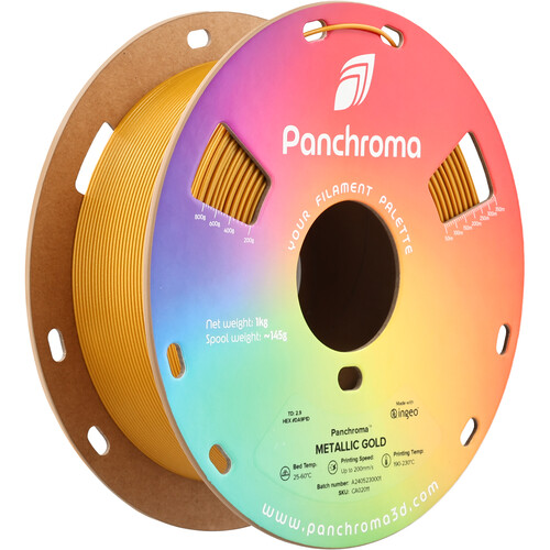 Polymaker Panchroma Metallic PLA Filament (1kg Metallic Gold)