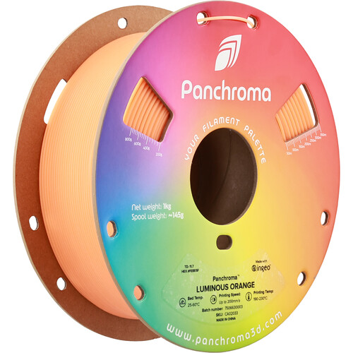 Polymaker Panchroma Luminous PLA Filament (1kg Luminous Orange)