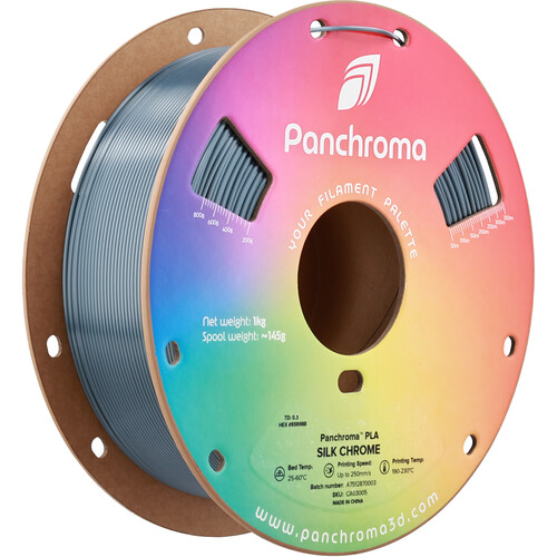 Polymaker Panchroma Silk PLA Filament (1kg Silk Chrome)