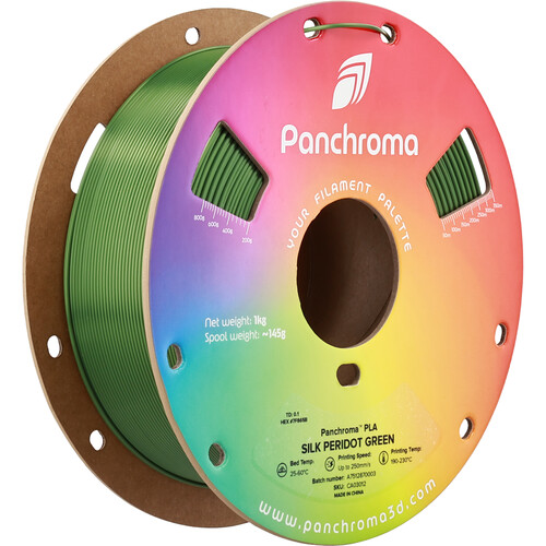 Polymaker Panchroma Silk PLA Filament (1kg Silk Peridot Green)