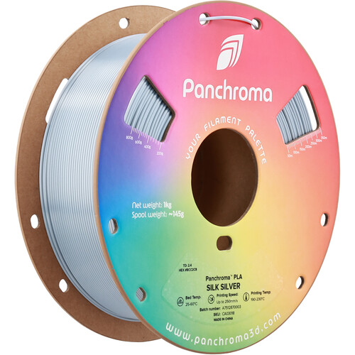 Polymaker Panchroma Silk PLA Filament (1kg Silk Silver)