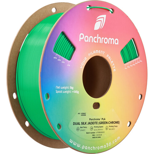 Polymaker Panchroma Dual Silk PLA Filament (1kg Green & Chrome Jadeite)