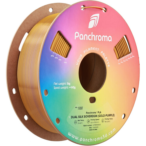 Polymaker Panchroma Dual Silk PLA Filament (1kg Gold & Purple Sovereign)