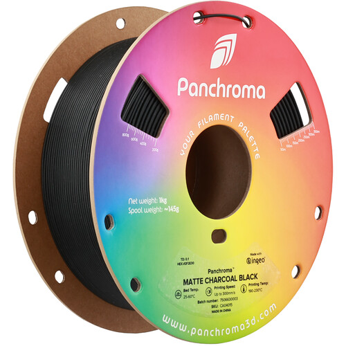 Polymaker Panchroma Matte PLA Filament (1kg Charcoal Black)