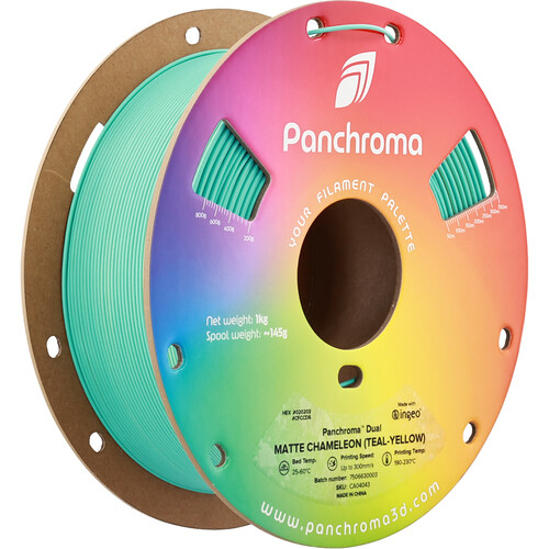 Polymaker Panchroma Dual Matte PLA Filament (1kg Teal & Yellow)