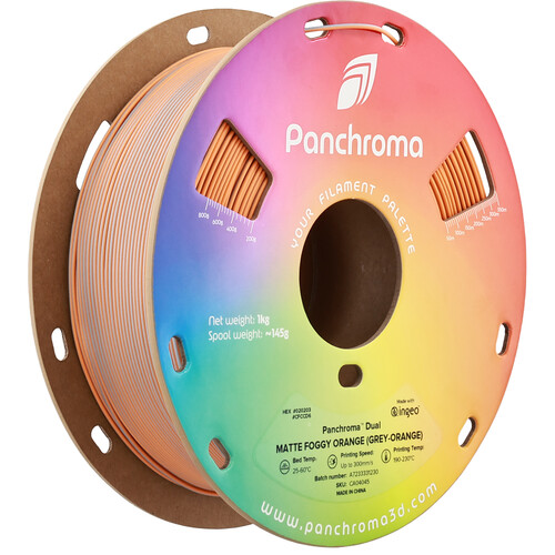 Polymaker Panchroma Dual Matte PLA Filament (1kg Gray & Orange)