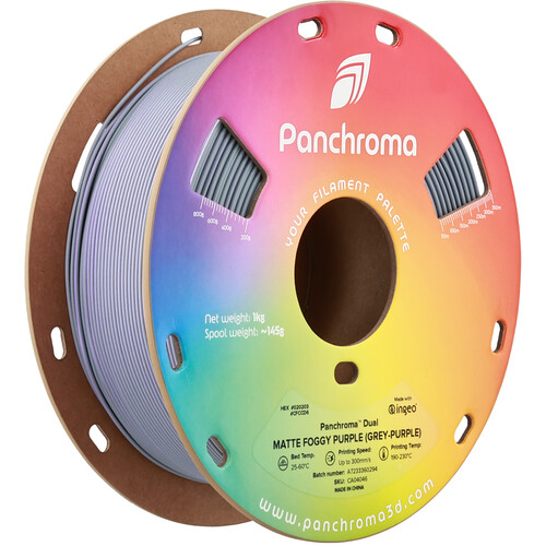 Polymaker Panchroma Dual Matte PLA Filament (1kg Gray & Purple)