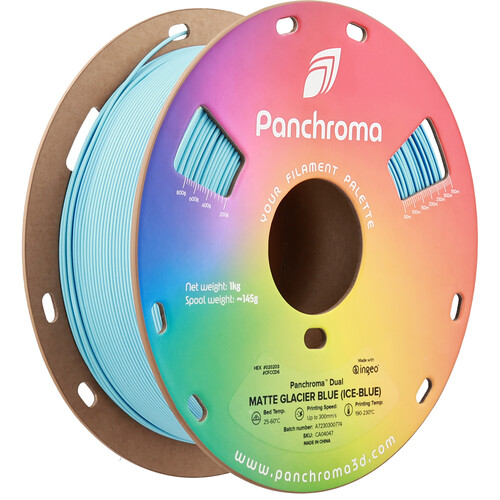 Polymaker Panchroma Dual Matte PLA Filament (1kg Blue & Ice Blue)