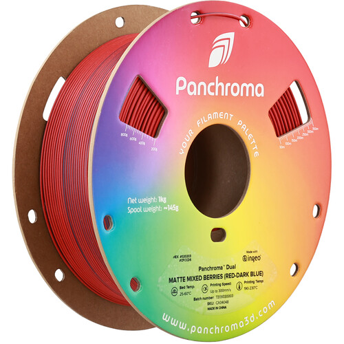 Polymaker Panchroma Dual Matte PLA Filament (1kg Red & Dark Blue)