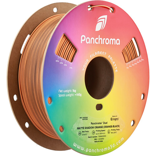 Polymaker Panchroma Dual Matte PLA Filament (1kg Orange & Black)
