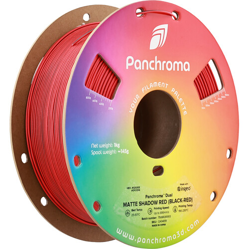 Polymaker Panchroma Dual Matte PLA Filament (1kg Black & Red)
