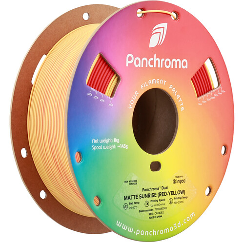 Polymaker Panchroma Dual Matte PLA Filament (1kg Red & Yellow)