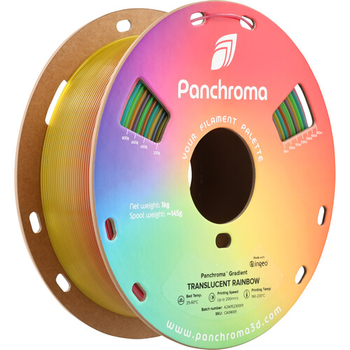 Polymaker Panchroma Gradient Translucent PLA Filament (1kg Translucent Rainbow)
