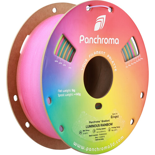 Polymaker Gradient Luminous PLA Filament (1kg Luminous Rainbow)