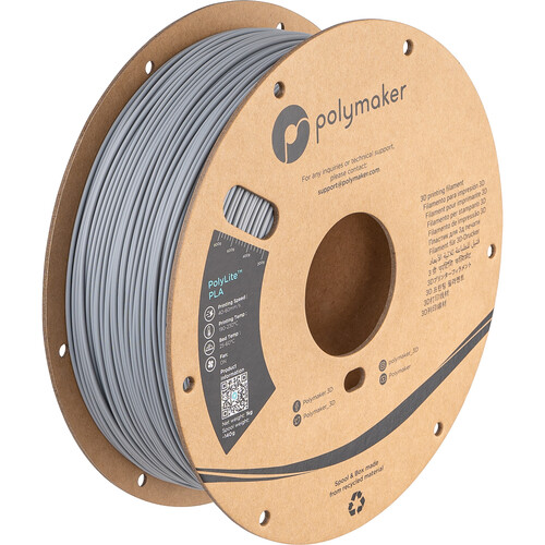 Polymaker 1.75mm PolyLite PLA Filament (1kg Gray)