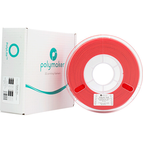 Polymaker 1.75mm PolyLite PLA Filament (1kg Red)