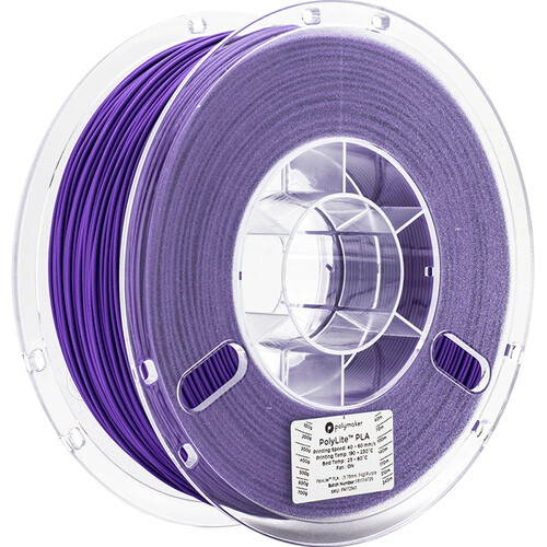 Polymaker 1.75mm PolyLite PLA Filament (1kg Purple)