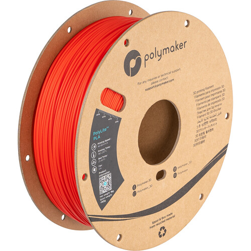 Polymaker 2.85mm PolyLite PLA Filament (1kg Red)