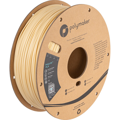 Polymaker 1.75mm PolyLite PLA Filament (1kg Cream)
