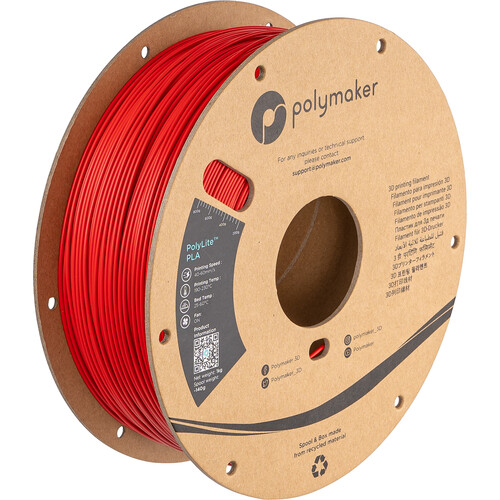 Polymaker 1.75mm PolyLite PLA Filament (1kg Wine Red)