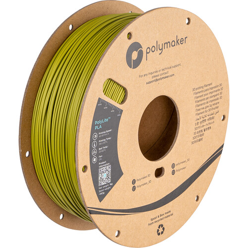 Polymaker 1.75mm PolyLite PLA Filament (1kg Olive Green)