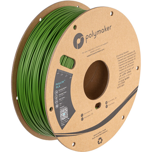 Polymaker 1.75mm PolyLite PLA Filament (1kg Jungle Green)