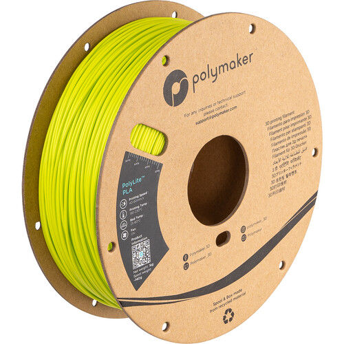 Polymaker 1.75mm PolyLite PLA Filament (1kg Lime Green)