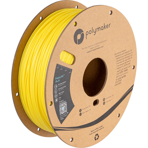 Polymaker 1.75mm PolyLite PLA Filament (1kg Lemon Yellow)