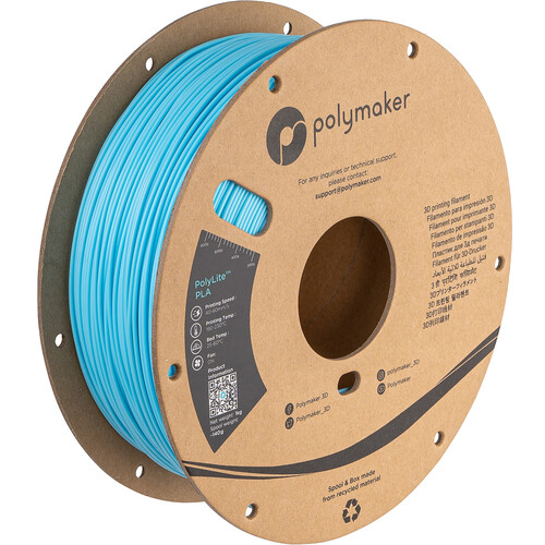 Polymaker 1.75mm PolyLite PLA Filament (1kg Aqua Blue)