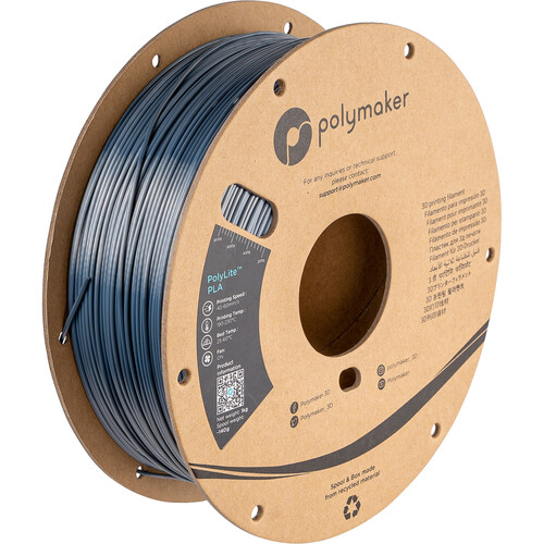 Polymaker 1.75mm PolyLite Silk PLA Filament (1kg Silk Chrome)