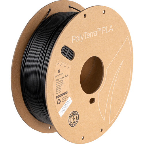 Polymaker 1.75mm PolyTerra PLA Filament (3kg Charcoal Black)